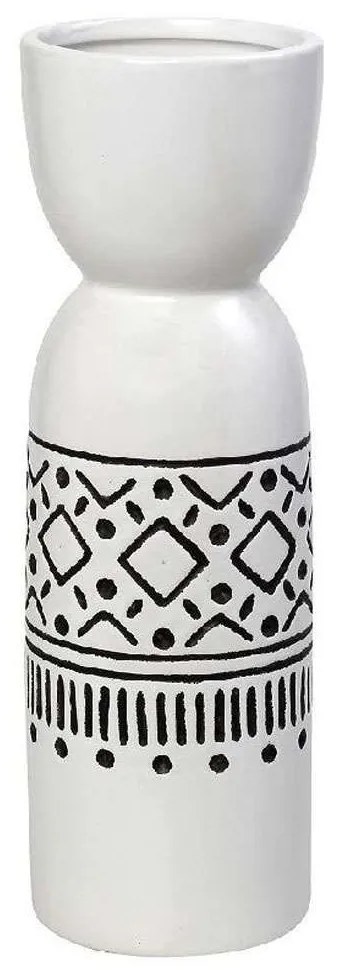 Βάζο Tribal CER2301 12x12x37,5cm White-Black Espiel Ceramic