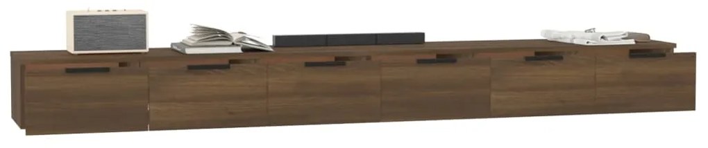 vidaXL Ντουλάπια Τοίχου 2 τεμ. Καφέ Δρυς 102x30x32 εκ. Επεξ. Ξύλο