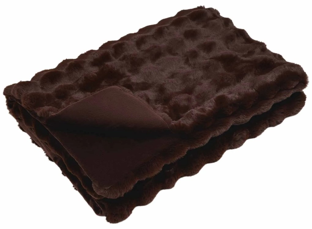 vidaXL Ψεύτικη κουβέρτα από κουνέλι Καμηλοπάρδαλη 150 x 220 cm