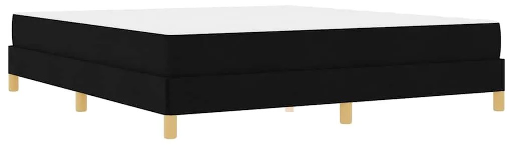 vidaXL Κρεβάτι με ελατήρια με στρώμα Μαύρο 180 x 200 cm ύφασμα