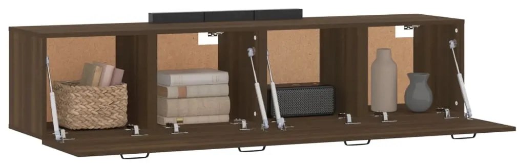 vidaXL Ντουλάπια Τοίχου 2 τεμ. Καφέ δρυς 60x36,5x35 εκ. Επεξ. Ξύλο