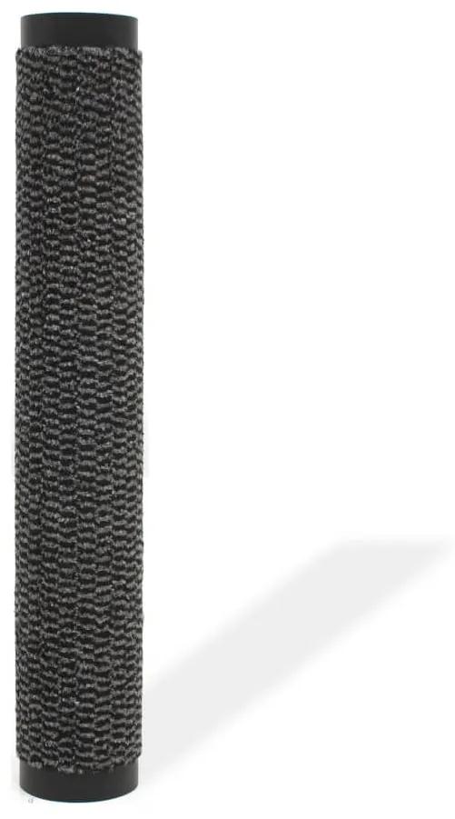 vidaXL Πατάκι Απορροφητικό Σκόνης Ορθογώνιο Ανθρακί 90x150 εκ Θυσανωτό