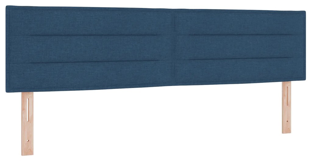 vidaXL Κρεβάτι Box Spring με Στρώμα  σε Μπλε, 180x200 εκ. Υφάσματος