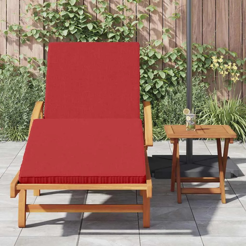 vidaXL Ξαπλώστρα 2 pcs Κόκκινο 40 x 40 x 40εκ Μασίφ ξύλο ακακίας
