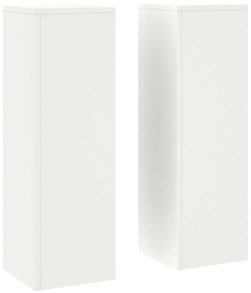 vidaXL Υποστηρίγματα Φυτών Κολώνα 2 τεμ Λευκό 24x24x75 εκ Ατσάλι