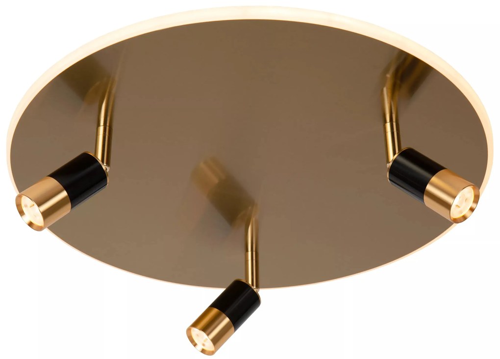 Φωτιστικό Οροφής Lucide 71101-48-02 JUBEL Χρυσό Χρώμα (Gold Coloured)|Μαύρο Ματ (Black Mat) 2500 K