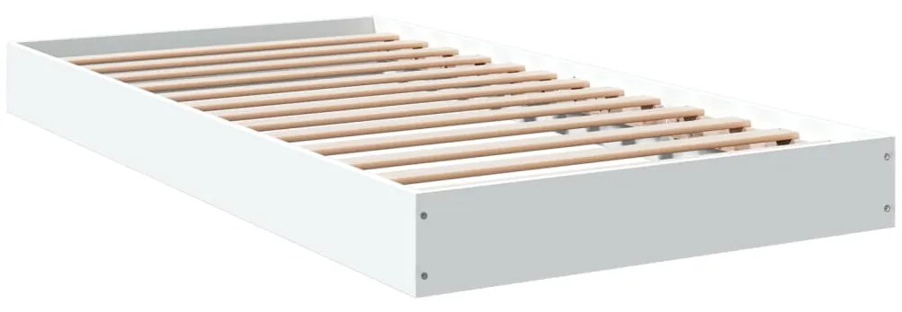 vidaXL Πλαίσιο Κρεβατιού Λευκό 100 x 200 εκ. Επεξεργ. Ξύλο
