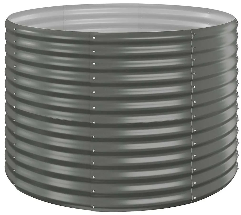 vidaXL Ζαρντινιέρα Γκρι 100x100x68 εκ. Γαλβανισμένος χάλυβας