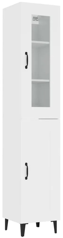 vidaXL Ντουλάπι Λευκός 34,5 x 34 x 180 εκ. από Επεξεργασμένο Ξύλο