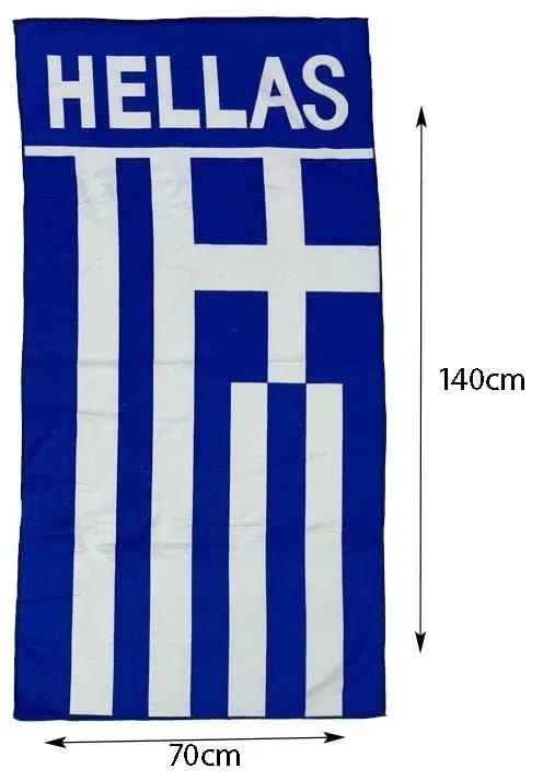 Πετσέτα θαλάσσης με την Ελληνική σημαία Hellas 140x70cm