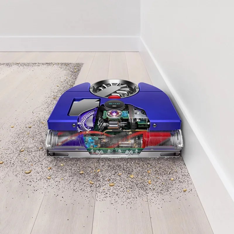 Ηλεκτρική σκούπα Dyson 360, 65 AW, 22000 Pa, 110000 rpm, 4 λειτουργίες, 360° οπτική πλοήγηση, Hyperdymium, Χαμηλό προφίλ, Μπλε/Νικελί