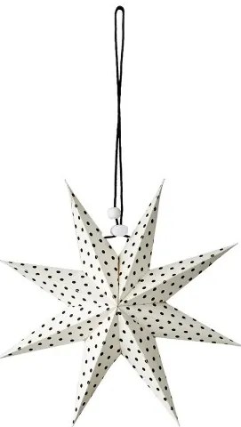 Αστέρι Κρεμαστό Λευκό-Μαύρο Πουά Χαρτί Βαμβάκι Μαγνήτης Φ20cm Uni Star S 760-403-04 Affari of Sweden 760-403-04
