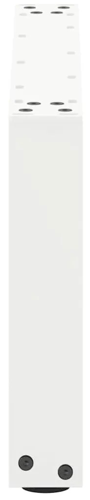 vidaXL Πόδια Τραπεζιού Σαλονιού σε Σχήμα U 2 τεμ. Λευκά 70x(30-31) εκ. Ατσάλι