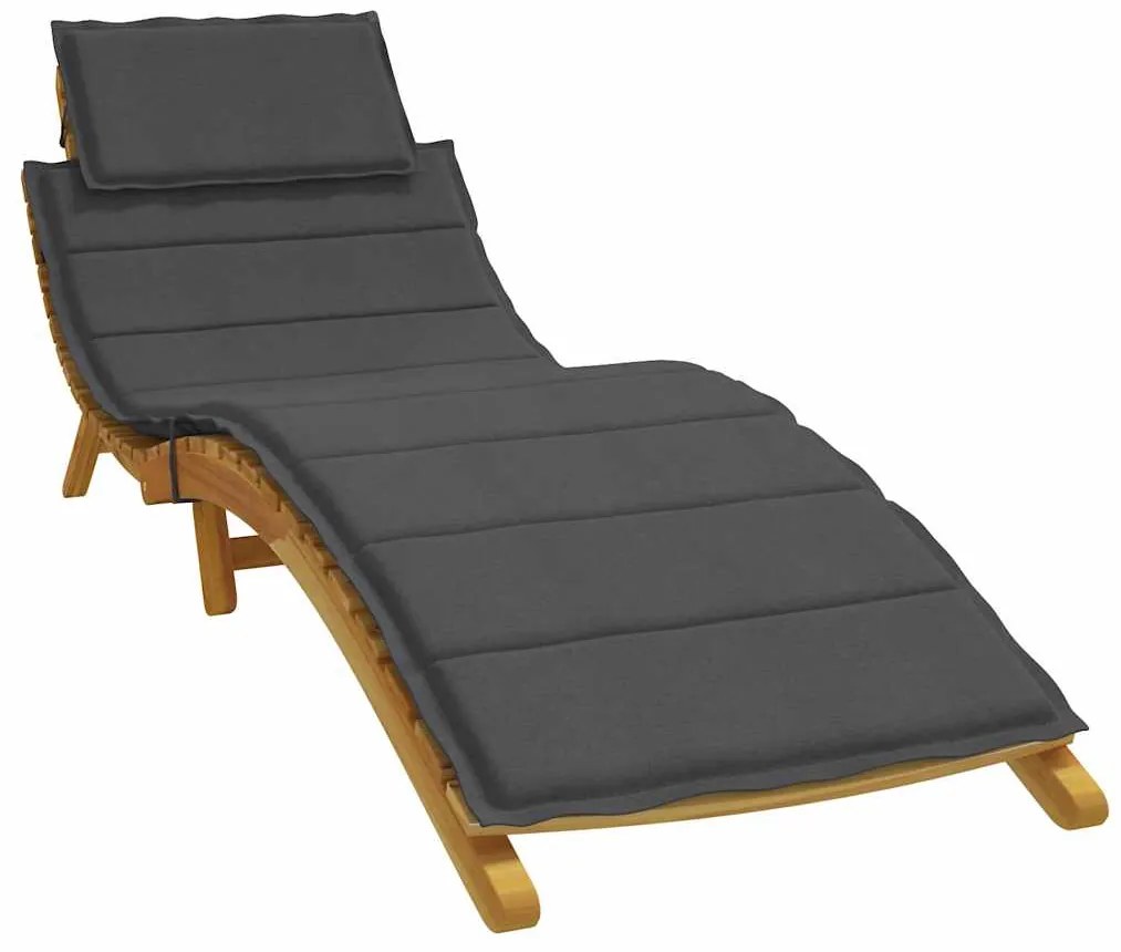 vidaXL Μαξιλάρι Ξαπλώστρας Ανθρακί 186x58x4 εκ. Ύφασμα