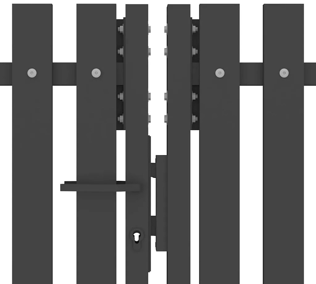 vidaXL Πύλη Κήπου Ανθρακί 400x200 εκ. από Ατσάλι