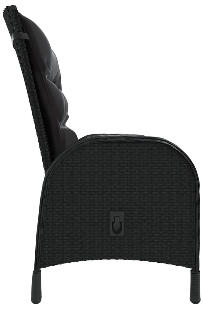 vidaXL Σετ Επίπλων Bistro Κήπου 3 τεμ. Μαύρο από Συνθετικό Ρατάν