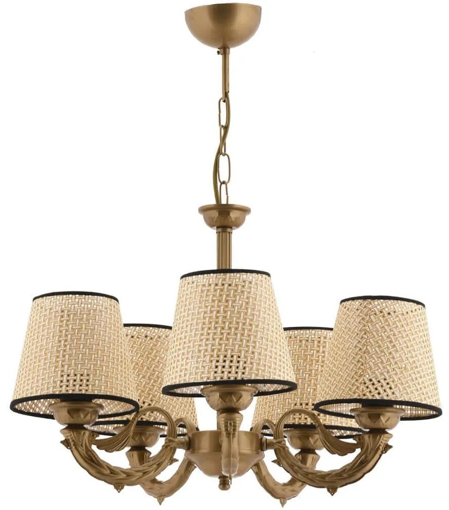 Φωτιστικό Οροφής Fiona Coral 390FLH2293 55x65cm 5xE27 40W Gold-Cream Opviq