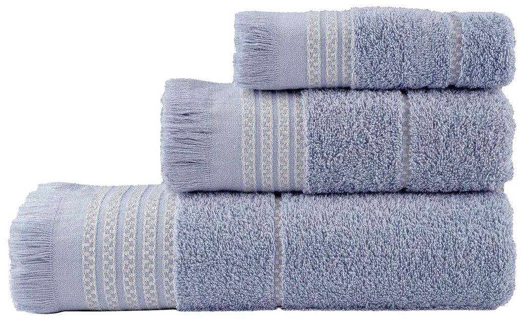 Πετσέτες Μπάνιου (Σετ 3τμχ) Nima Plush 480gsm Γαλάζιο
