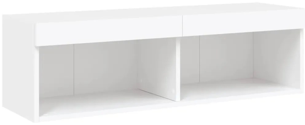 vidaXL Έπιπλο Τηλεόρασης με LED Λευκό 100x30x30 εκ.