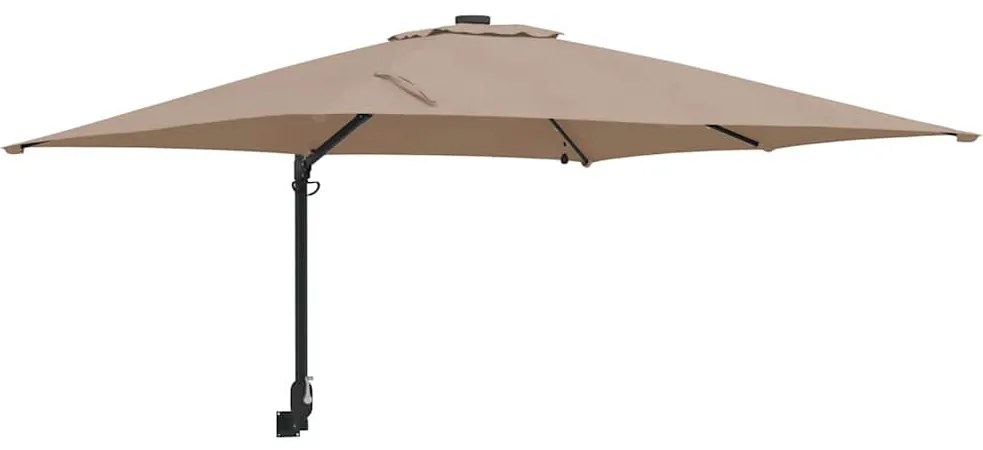 vidaXL Ομπρέλα Κήπου Taupe 248.5 x 247.5 x 160 εκ. ύφασμα