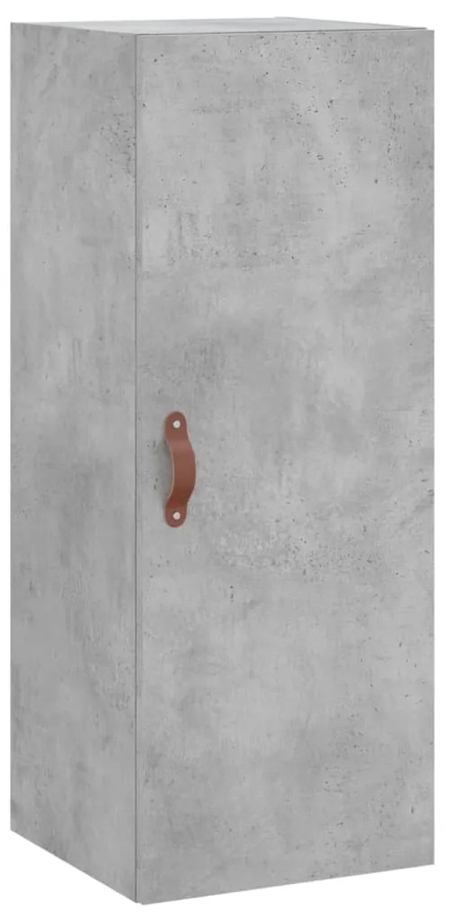 vidaXL Ντουλάπι Γκρι Σκυροδέματος 34,5x34x180 εκ. Επεξεργασμένο Ξύλο