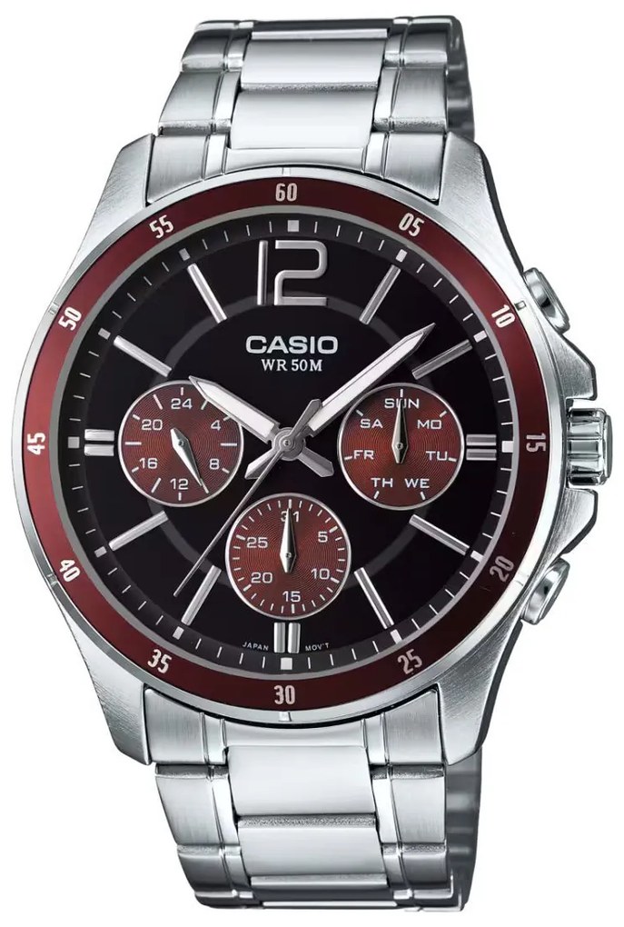 Ανδρικά Ρολόγια Casio MTP1374D5AVDF Ασημί (Ø 47 mm)