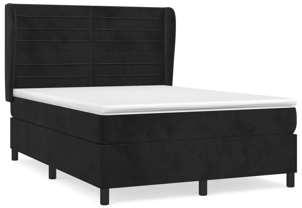 ΚΡΕΒΑΤΙ BOXSPRING ΜΕ ΣΤΡΩΜΑ ΜΑΥΡΟ 140X190 ΕΚ. ΒΕΛΟΥΔΙΝΟ 3129269