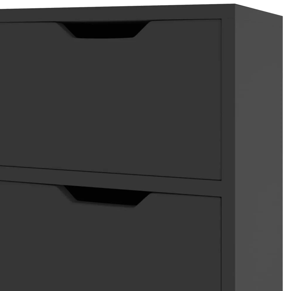 vidaXL Μπουφές Γυαλιστερό Μαύρο 90x30x72 εκ. Επεξεργασμένο Ξύλο