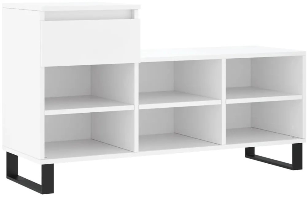 vidaXL Παπουτσοθήκη Λευκή 102x36x60 εκ. από Επεξεργασμένο Ξύλο