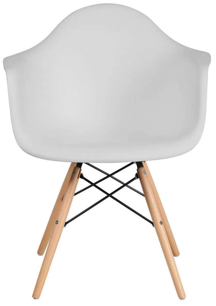 Καρέκλα Casual Fylliana Λευκό κάθισμα - Φυσικά πόδια 65x64x79 εκ. 4αδα 65x64x79 εκ.