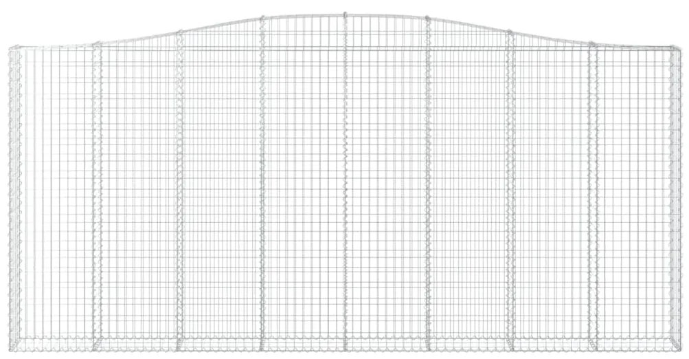 vidaXL Συρματοκιβώτια Τοξωτά 4 τεμ. 400x30x180/200 εκ. Γαλβαν. Ατσάλι