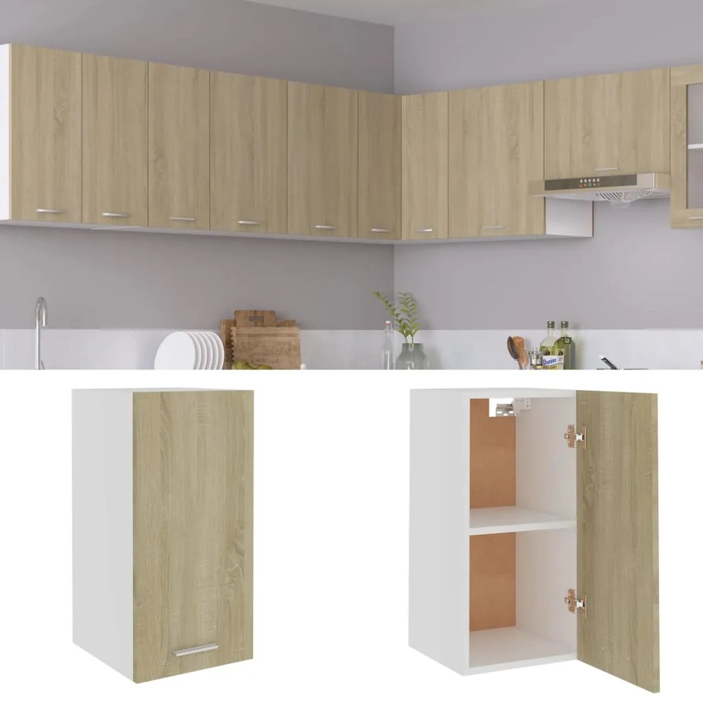 vidaXL Ντουλάπι Κρεμαστό Sonoma Δρυς 29,5x31x60 εκ. από Μοριοσανίδα