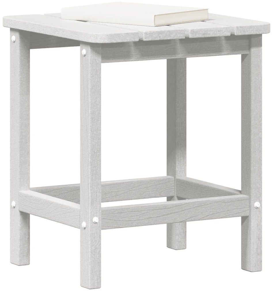 vidaXL Τραπέζι Adirondack Λευκό 38x38x45 εκ. HDPE