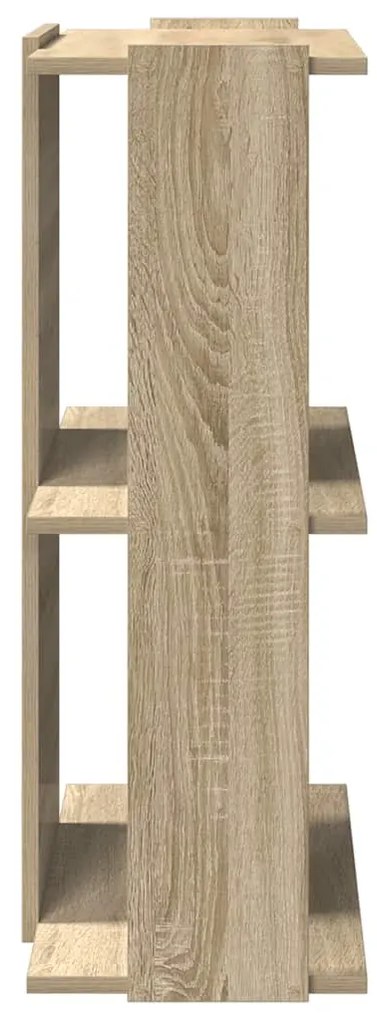 Βιβλιοθήκη 3 Επιπέδων Sonoma Δρυς 60x30x80 εκ. Επεξεργ. Ξύλο - Καφέ