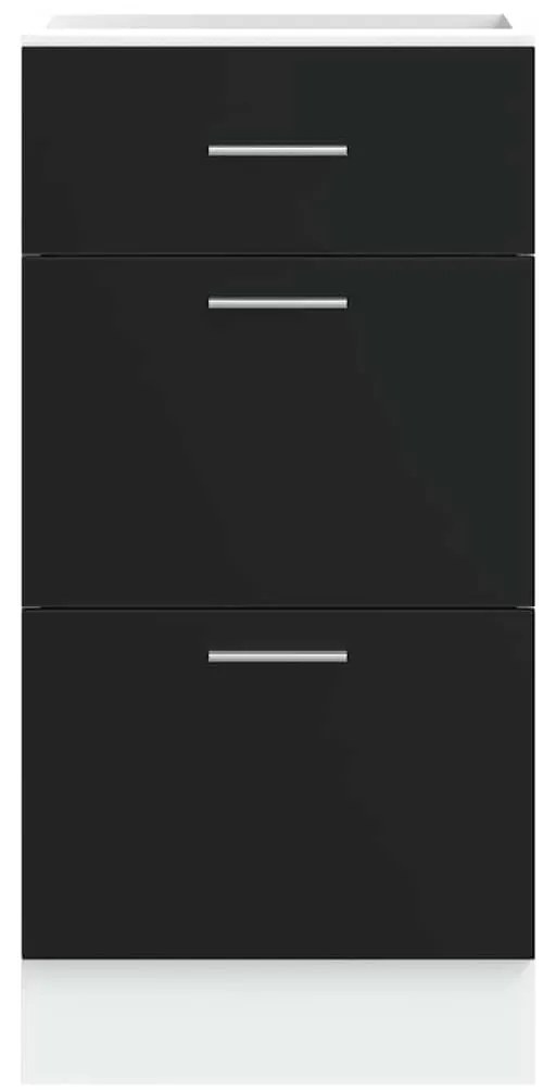 vidaXL Κάτω ντουλάπι Lyon μαύρο 40x46x81,5 cm Κατασκευασμένο ξύλο