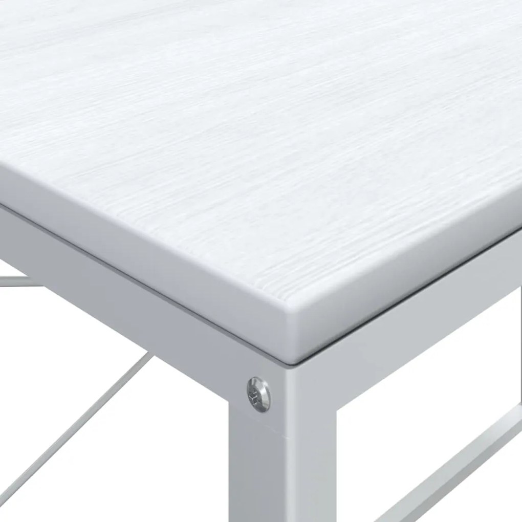 vidaXL Γραφείο Υπολογιστή Λευκό 110 x 60 x 70 εκ. από Επεξ. Ξύλο