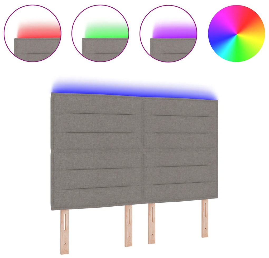 vidaXL LED Κεφαλάρι Σχεδίασης Γραμμής Ταπ 80 εκ Ύφασμα