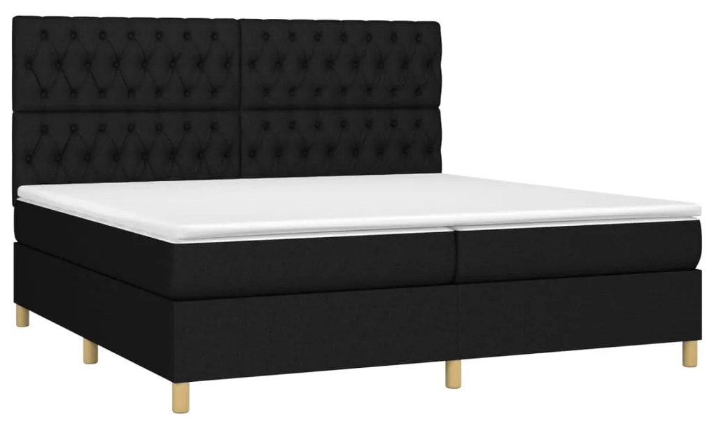 ΚΡΕΒΑΤΙ BOXSPRING ΜΕ ΣΤΡΩΜΑ ΜΑΥΡΟ 200X200 ΕΚ. ΥΦΑΣΜΑΤΙΝΟ 3142603