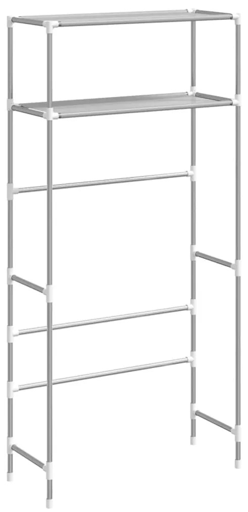 vidaXL Ραφιέρα 2 Επιπέδων για Πλυντήριο Γκρι 69x28x143 εκ. από Σίδερο