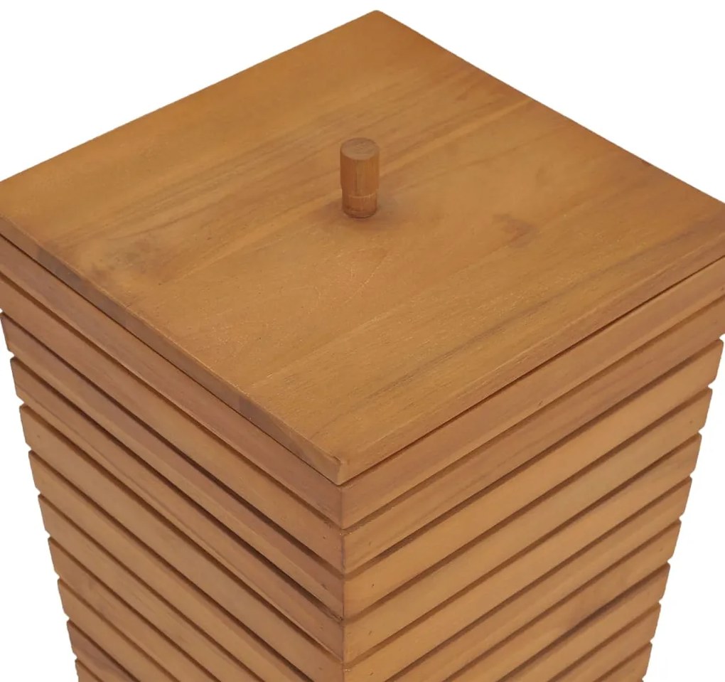 vidaXL Καλάθι Απλύτων 30 x 30 x 45 εκ. από Μασίφ Ξύλο Teak