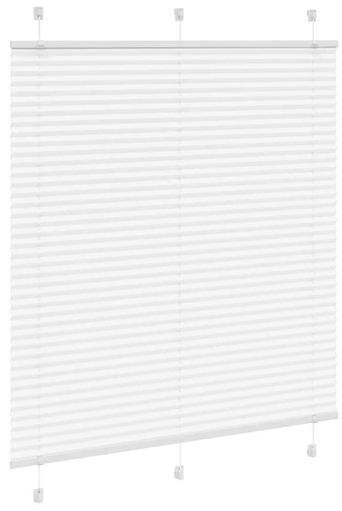 vidaXL Πλισέ περσίδα Λευκό 120x100 cm Πλάτος υφάσματος 119,4 cm