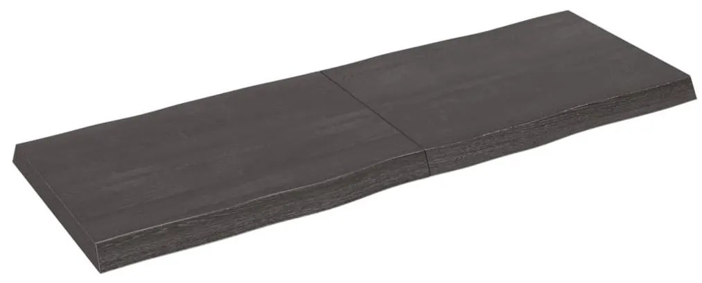 Επιφ Τραπεζιού Αν Καφέ 140x50x(2-6)εκ.Ακατέργ. Μασίφ Ξύλο Δρυός - Καφέ