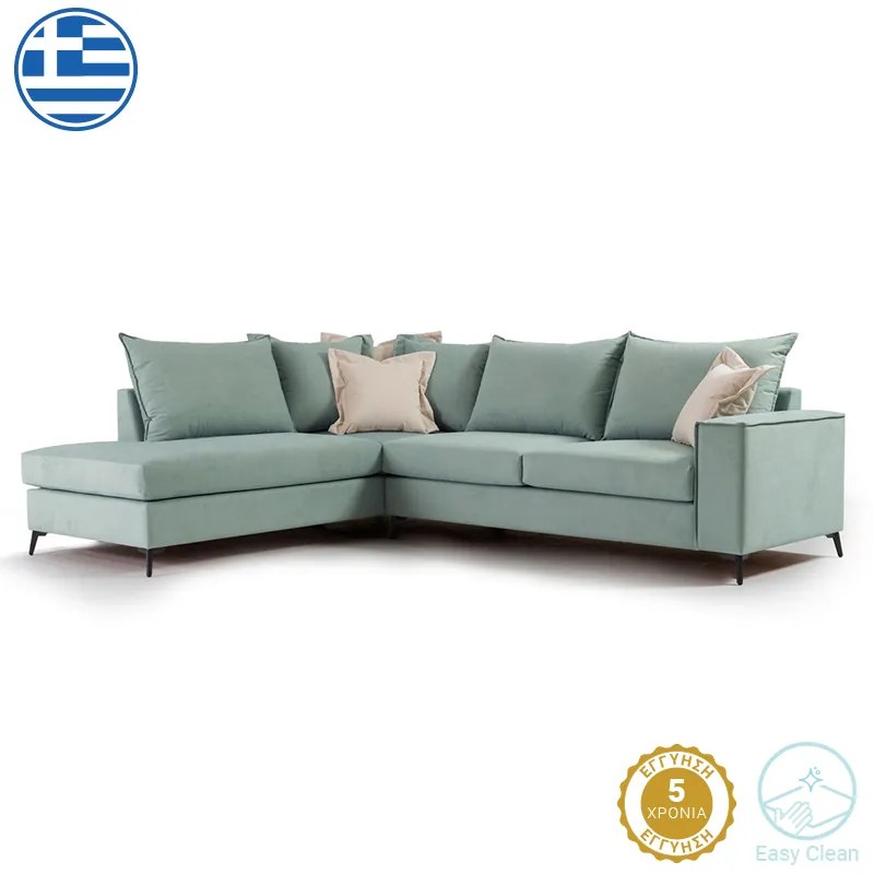 Intrahome Γωνιακός καναπές δεξιά γωνία TAURUSRA Intrahome ύφασμα Ciel-Cream 290x235x95εκ | SKU: INTRAPA-279111117