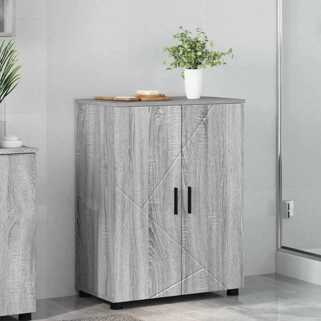 vidaXL Ντουλάπι Μπάνιου Γκρι sonoma 60 x 35 x 80 εκ Επεξεργασμένο ξύλο