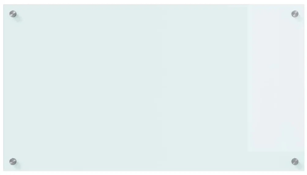 vidaXL Πίσω Πάνελ Κουζίνας Λευκό 90 x 50 cm σκληρυμένο γυαλί