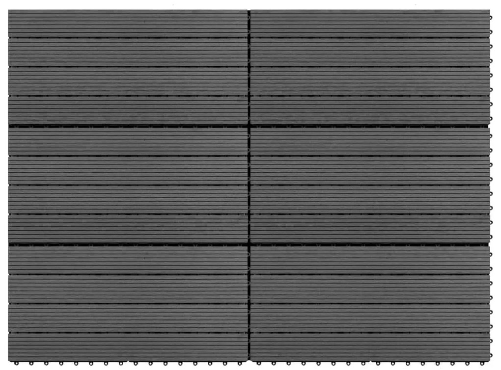 Πλακάκια 6 τεμ. Γκρι 1 μ² / 60 x 30 εκ. από WPC - Γκρι