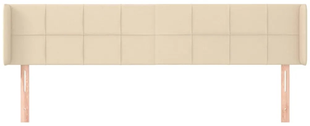 vidaXL Κεφαλάρι με Πτερύγια Κρεμ 163x16x78/88 εκ. Υφασμάτινο
