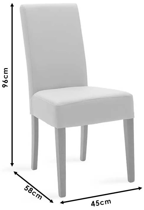 Καρέκλα Ditta pakoworld ύφασμα γκρι-πόδι μασίφ ξύλο καρυδί - Ύφασμα - 047-000056