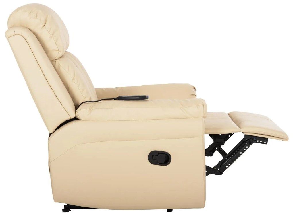 Πολυθρόνα HAPPER C9785.13 Μασάζ με Εκρού PU 76x94x102Υεκ. 76x94x102 εκ.