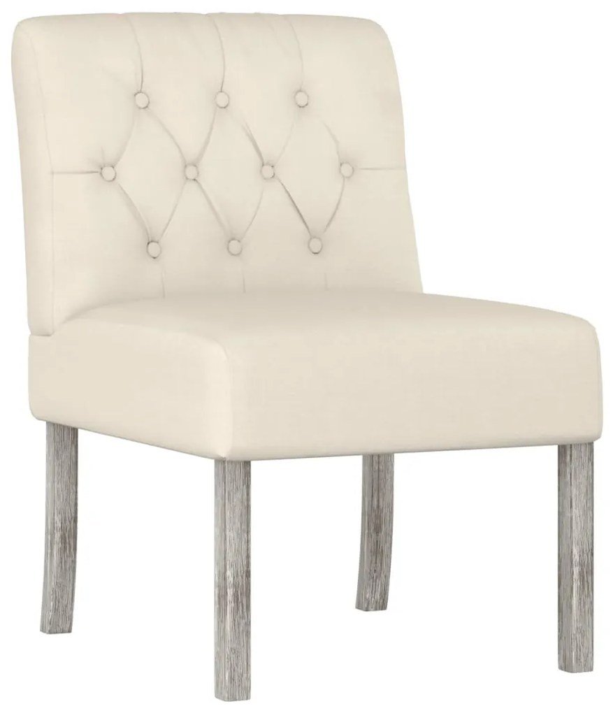 vidaXL Πολυθρόνα με Κουμπιά από Λινό